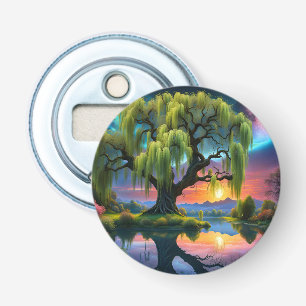 Décapsuleur Willow tree under Pleine lune N Starry ciel Sunset