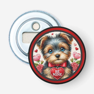 Décapsuleur Yorkie Puppy Valentine Buttom Bottle Ouvrir