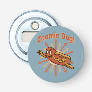Décapsuleur Zoomie Chien volant Hot Dog Cartoon - Fun Retro