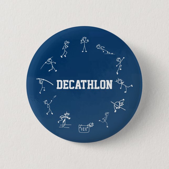 Decathlon Stickman Track und Field Athletics Blue Button (Vorderseite)