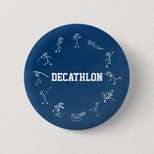 Decathlon Stickman Track und Field Athletics Blue Button