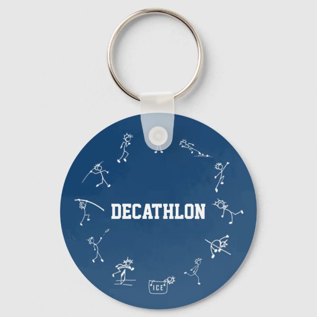 Decathlon Stickman Track und Field Athletics Blue Schlüsselanhänger (Vorderseite)