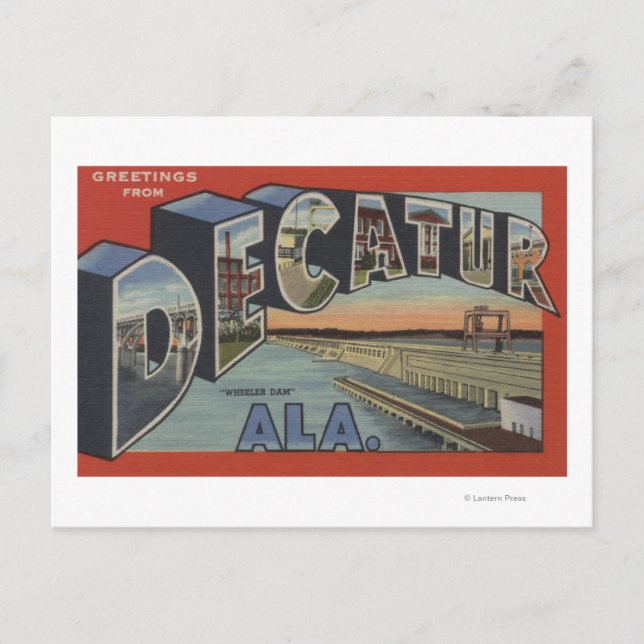 Decatur, Alabama - Großbuchstaben Postkarte (Vorderseite)