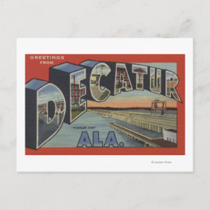 Decatur, Alabama - Großbuchstaben Postkarte