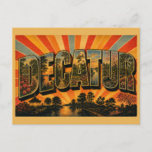 Decatur Alabama River Garden Vintage Kunst