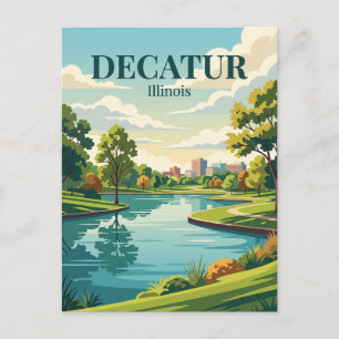 Decatur, Illinois Postkarte