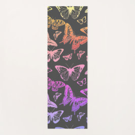 Decaying Rainbow Colored Butterflies Flying Yogamatte