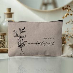 Decembe Birth Month Blume Personalisiert Bridesmai Zubehörtasche