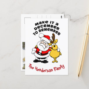 Décembre à se souvenir de la carte postale de Noël