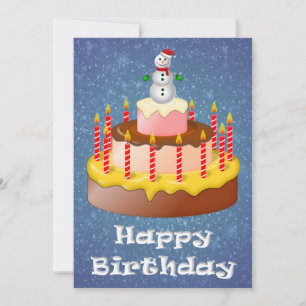 Décembre Carte d'anniversaire