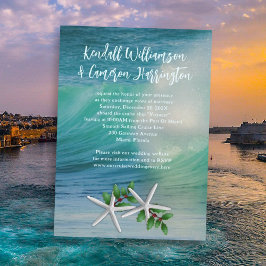 Décembre Croisière Mariage Starfish Invitations