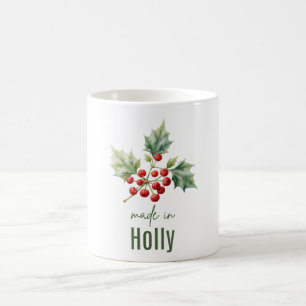 Décembre Mug Fleur de houx Tasse à café