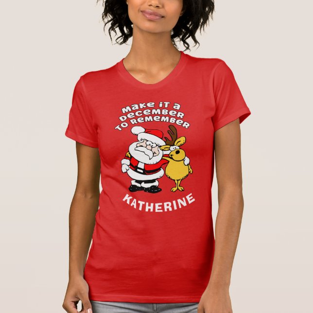 Décembre pour se souvenir de T-Shirt personnalisé (Devant)