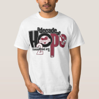 Décennie de T-shirt de la valeur des hommes