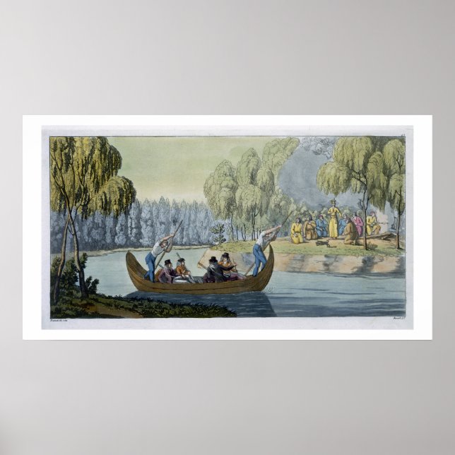 Deception of Captain Wallis by Queen Oberea, Platt Poster (Vorne)