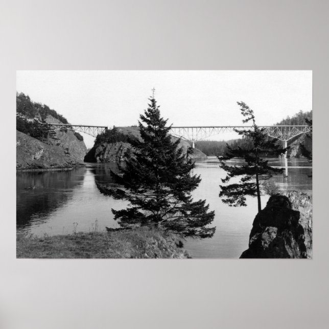 Deception Pass Bridge, Washington View Fotograp 2 Poster (Vorne)