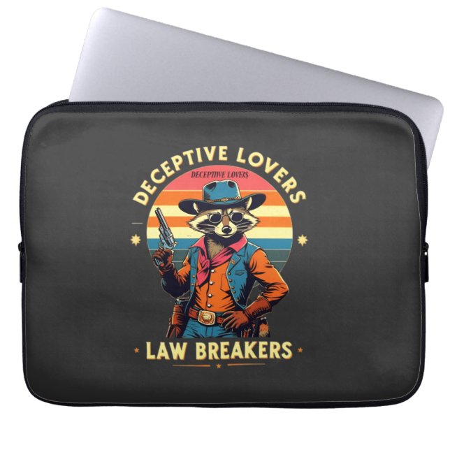🐾 "Deceptive Lovers, Law Breakers" - Raccoon 🔥 � Laptopschutzhülle (Vorderseite)