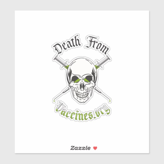 Décès à partir de vaccins Sticker en vinyle coupé  (Feuille)