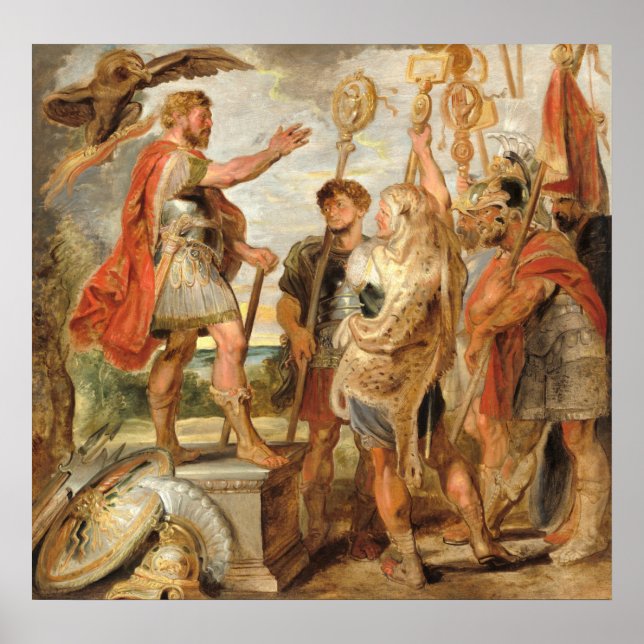 Decius Mus Ansprache der Legionen, Rubens Fine Art Poster (Vorne)