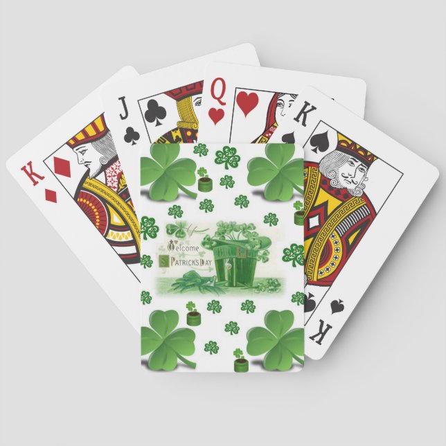 Deck de cartes de jeu de St. Patrick (dos)