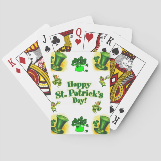 Deck de cartes de jeu de St. Patrick (dos)