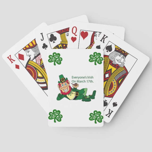 Deck de cartes de jeu de St. Patrick (dos)