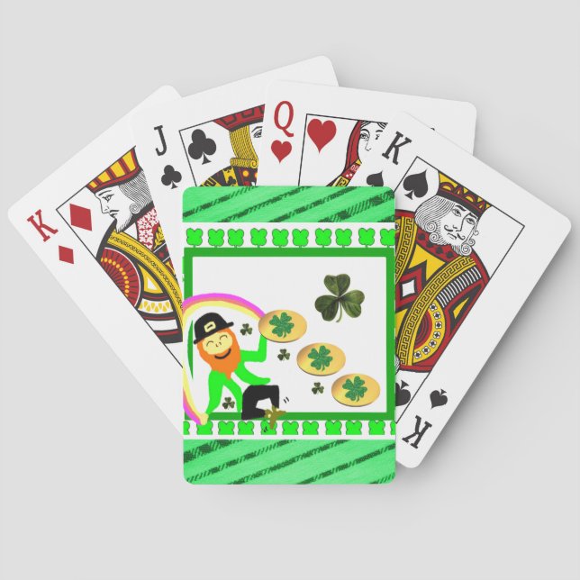 Deck de cartes de jeu de St. Patrick (dos)