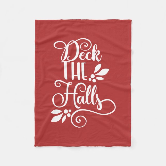 Deck der Hallen Typografie Holidays Fleecedecke (Vorderseite)
