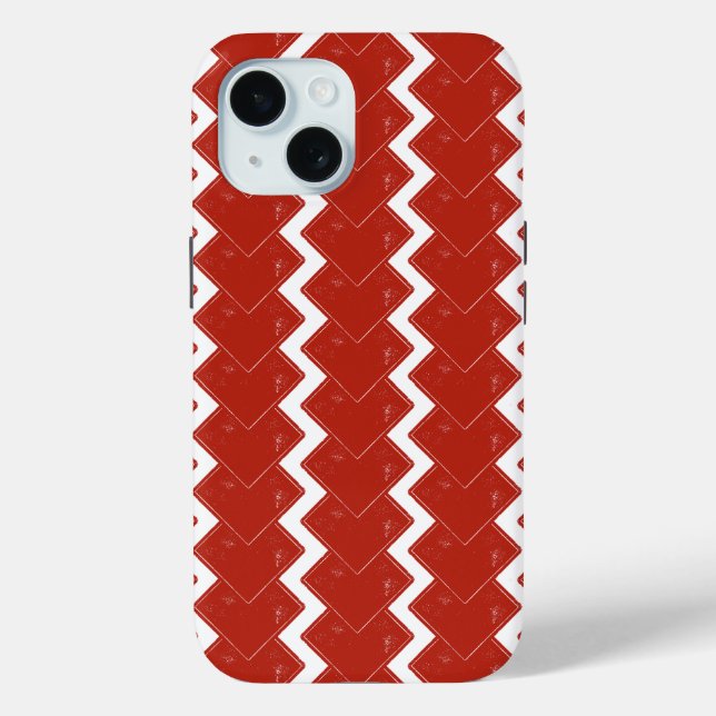 Deck der roten Quadrate Case-Mate iPhone Hülle (Rückseite)