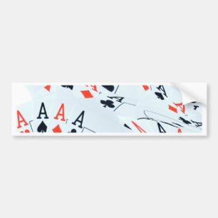 "Deck des Schicksals: Ebenen in einem Poker-Shuffl Autoaufkleber
