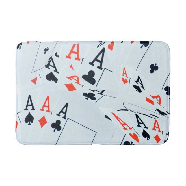 "Deck des Schicksals: Ebenen in einem Poker-Shuffl Badematte (Vorderseite)