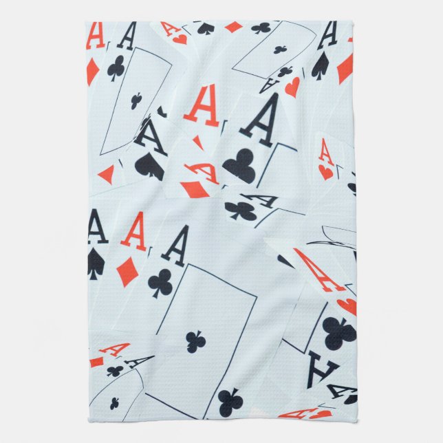 "Deck des Schicksals: Ebenen in einem Poker-Shuffl Geschirrtuch (Vertikal)