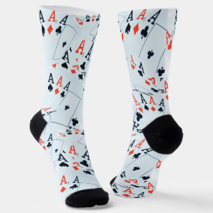 "Deck des Schicksals: Ebenen in einem Poker-Shuffl Socken