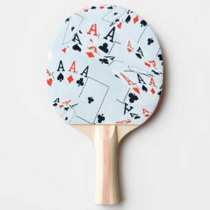 "Deck des Schicksals: Ebenen in einem Poker-Shuffl Tischtennis Schläger