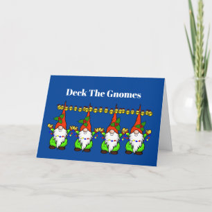 Deck die Gnomes Funny Christmas Card Karte