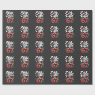 Deck die Hallen mit 6 7 Lustigem Weihnachten Sechs Geschenkpapier