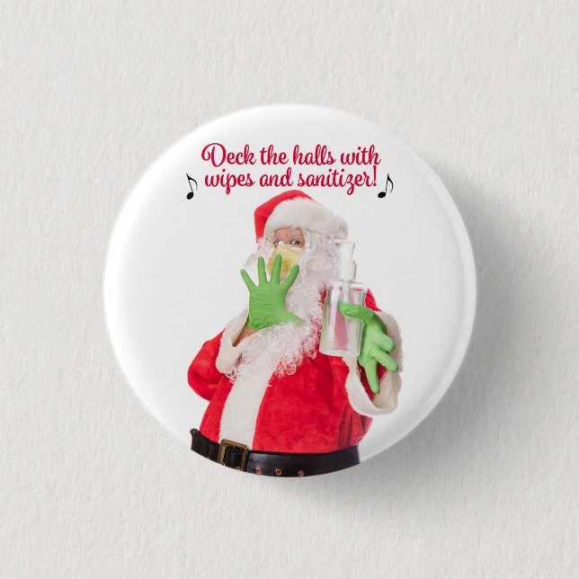 Deck die Hallen mit Wischern und Sanitäter Button (Vorderseite)