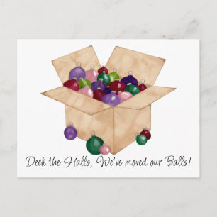 Deck die Hallen, wir haben unsere Bälle verschoben Postkarte