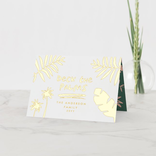 Deck die Palmen Weihnachten tropischen modern (Vorderseite)