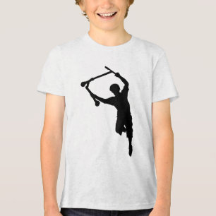Deck Grabbing Champion Stunt Scooter Rider Tri-Blend Shirt