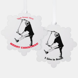 Deck Grabbing - Stunt Scooter Trick Ornament Karte