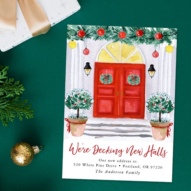 Deck New Halls Holiday Moving Faire-part (Créateur téléchargé)