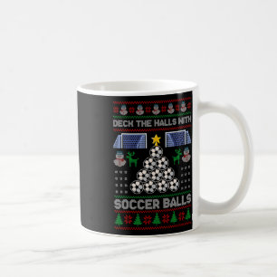 Deck The Hall Mit Fußball-Hässliches Weihnachts-Fu Kaffeetasse