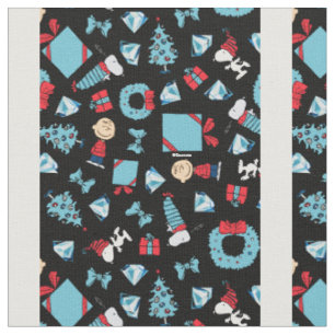 Deck the Halls! Charlie Brown und Snoopy Diamant C Stoff