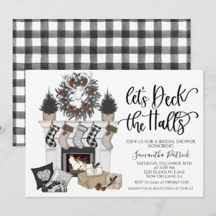 Deck the Halls Christmas Bridal Dusche Einladung