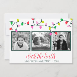 Deck the Halls Christmas Foto Card Feiertagskarte