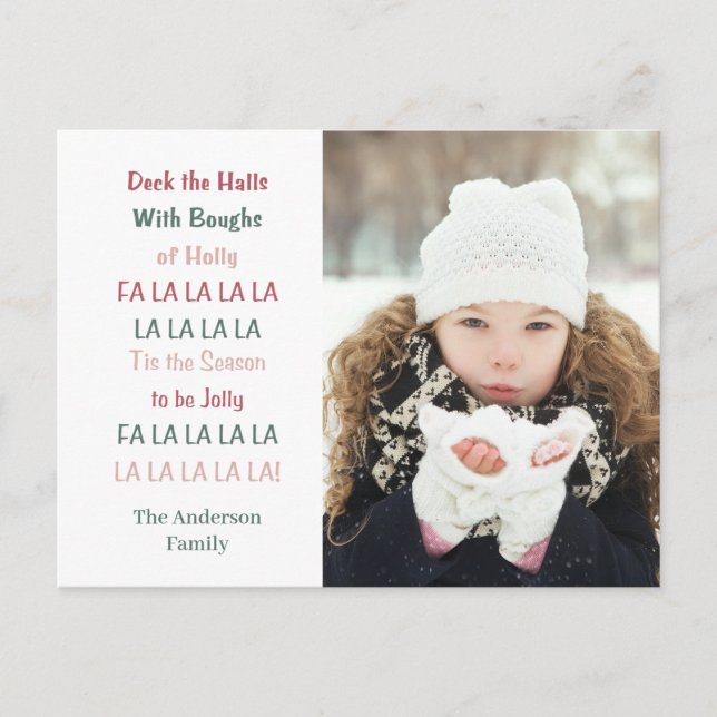 Deck The Halls Christmas Holiday   Postkarte (Vorderseite)