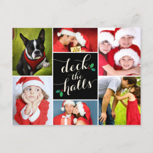 DECK THE HALLS Feiertagspostkarte