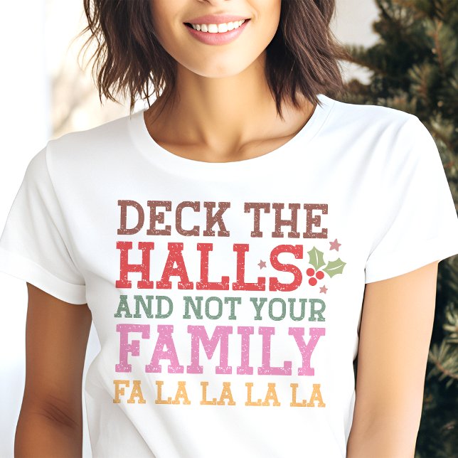 Deck the Halls Funny Family Christmas Tri-Blend Shirt (Von Creator hochgeladen)