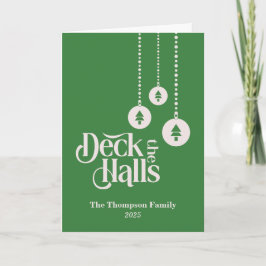 "Deck the Halls" Grüne Weihnachten Karte